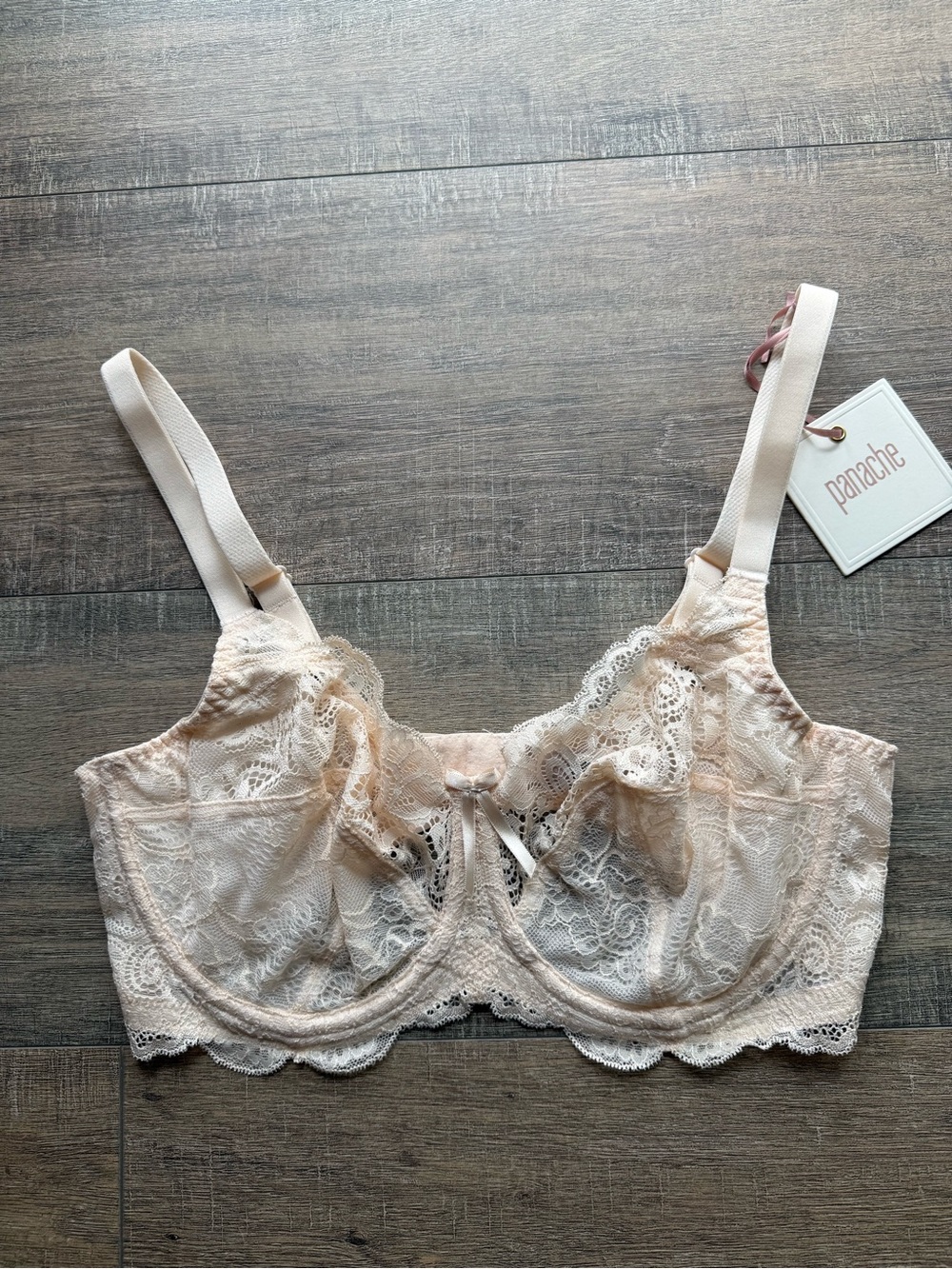 Panache Lace Underwire Bra in Blush